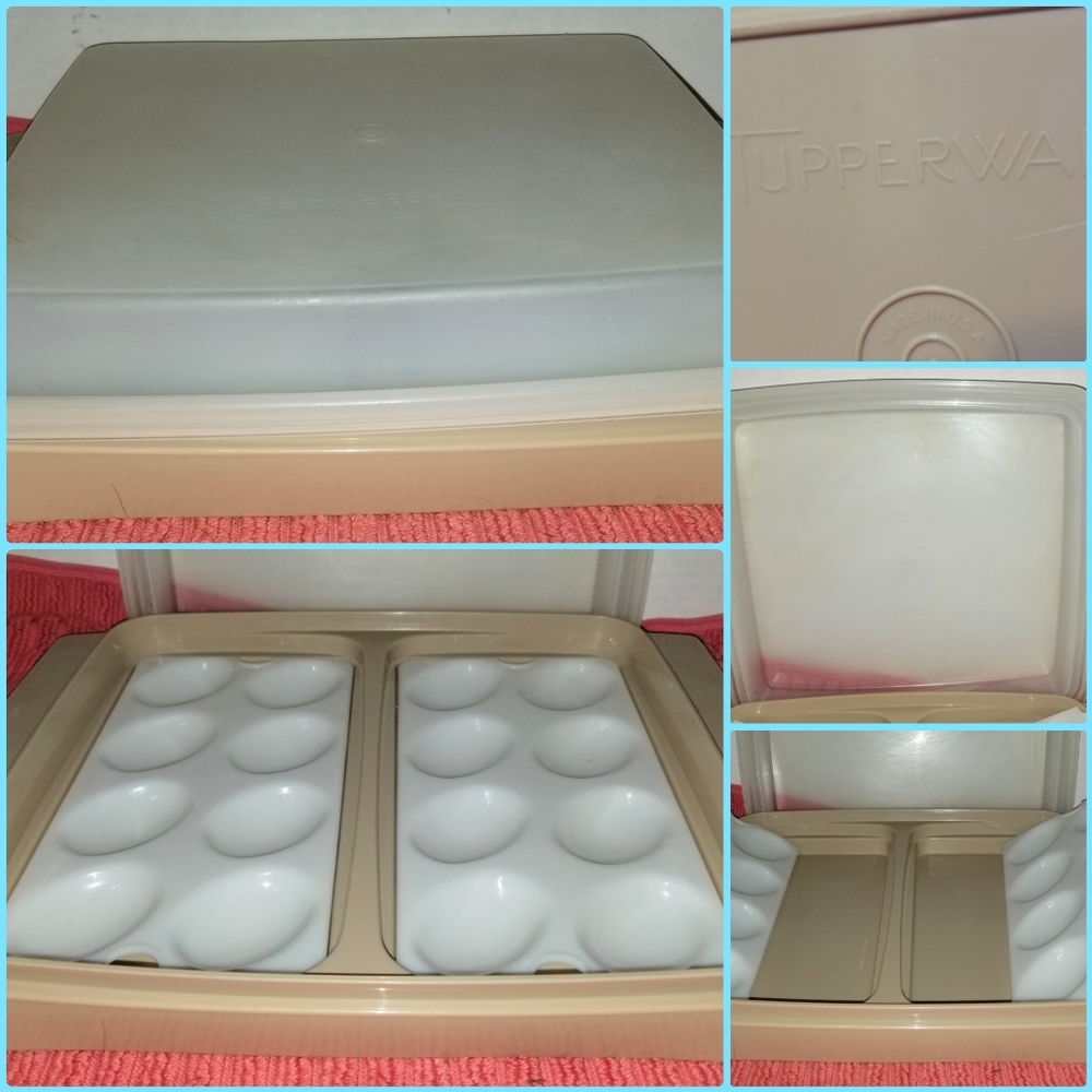 VINTAGE TUPPERWARE DEVILED EGG HOLDER EUC